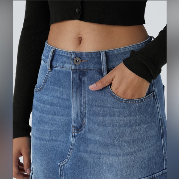 Halara Denim Maxi Cargo Skirt - Picture 5 of 12